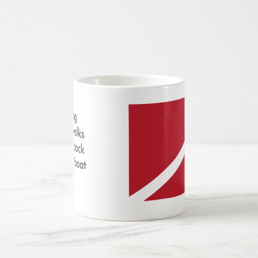 Mug J'aime le long… bateau romantique de piqué (Centre)