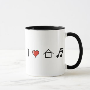 Mug J'aime le matraquage de club de musique de Chambre