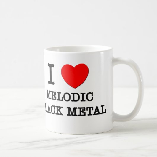 Mug J'aime le métal noir mélodique (Droite)