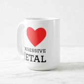 Mug J'aime le métal progressif (Devant gauche)