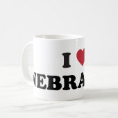 Mug J'aime le Nébraska (Devant gauche)
