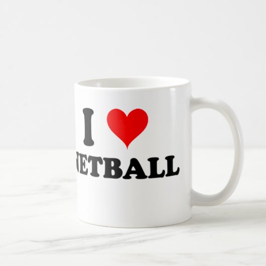 Mug J'aime le net-ball (Droite)