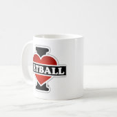 Mug J'aime le net-ball (Devant gauche)