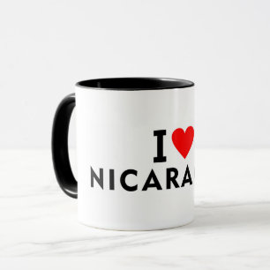 Mug J'aime le Nicaragua pays comme voyage de coeur tou
