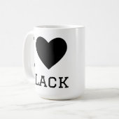 Mug J'aime le noir (Devant gauche)