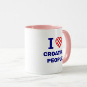 Mug J'aime le peuple croate (Devant droit)