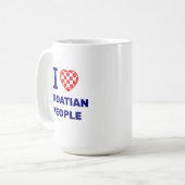 Mug J'aime le peuple croate (Devant gauche)