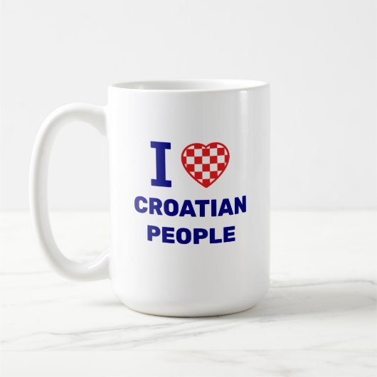 Mug J'aime le peuple croate (Gauche)