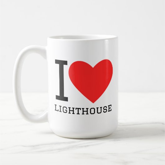 Mug J'aime le phare (Gauche)
