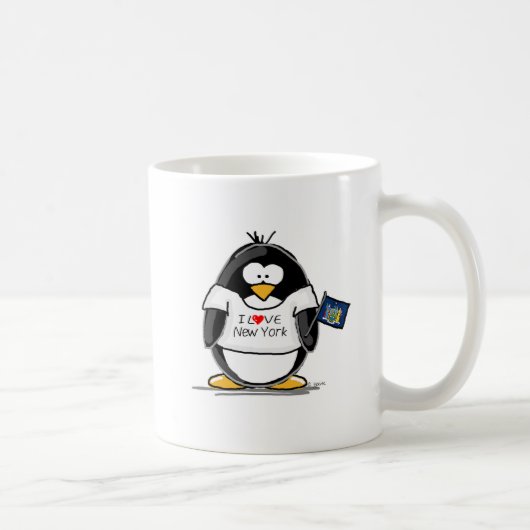 Mug J'aime le pingouin de New York (Droite)