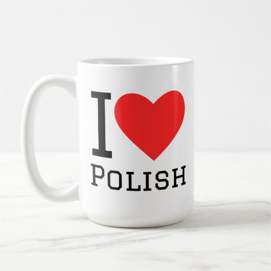 Mug J'aime le polonais (Gauche)
