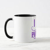 Mug J'aime le pourpre avec Purple Heart (Gauche)