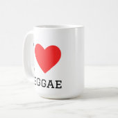 Mug J'aime le reggae (Devant gauche)