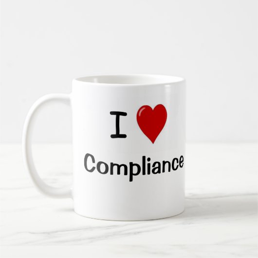 Mug J'aime le règlement d'amour de la conformité I (Gauche)
