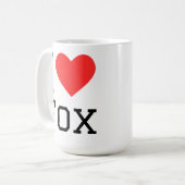 Mug J'aime le renard (Devant gauche)