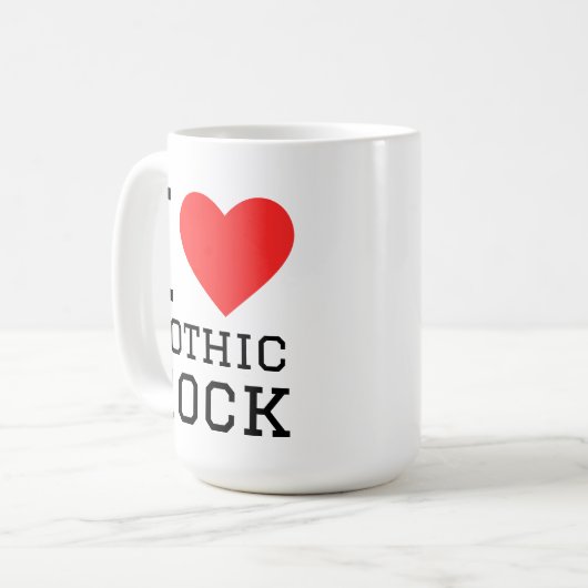 Mug J'aime le rock gothique (Devant gauche)