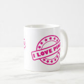 Mug J'aime le rose (Devant droit)