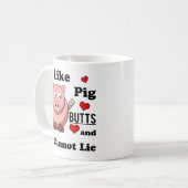 Mug J'aime le rôti drôle de bout de porc de bouts de (Devant gauche)