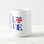 Mug J'aime le Royaume-Uni (Devant gauche)