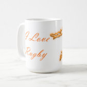 Mug J'aime le rugby (Devant gauche)
