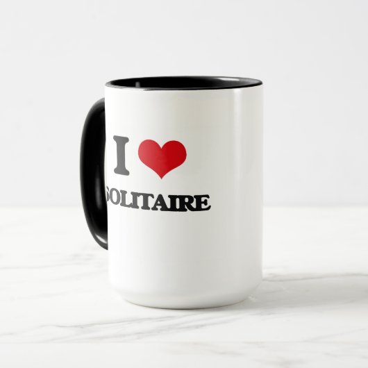 Mug J'aime le solitaire (Devant gauche)