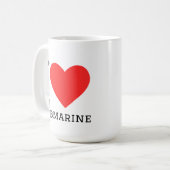 Mug J'aime le sous-marin (Devant gauche)
