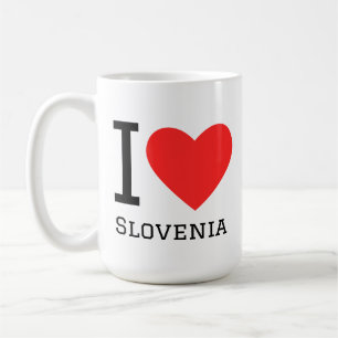 Mug J'aime le sticker carré slovénie