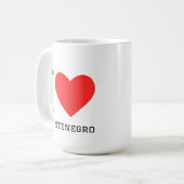 Mug J'aime le sticker du Monténégro (Devant gauche)