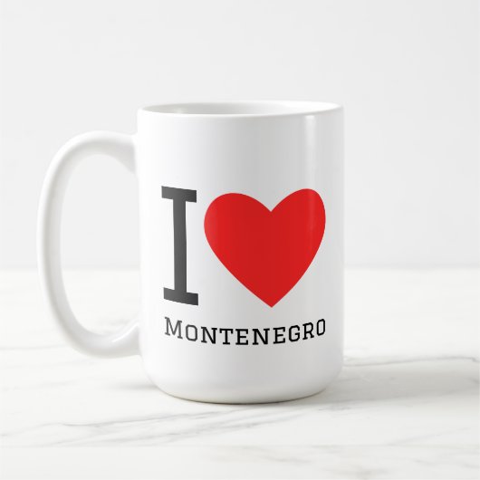 Mug J'aime le sticker du Monténégro (Gauche)