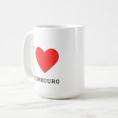 Mug J'aime le sticker luxembourg (Devant gauche)