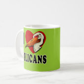 Mug J'aime le T-shirts de pélicans, habillement (Devant gauche)