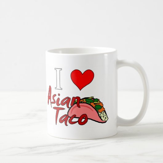 Mug J'aime le taco asiatique (Droite)