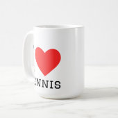 Mug J'aime le tennis (Devant gauche)