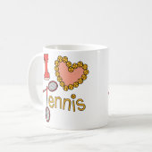 Mug J'aime le tennis (Devant gauche)