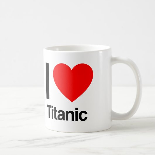 Mug j'aime le titanic (Droite)