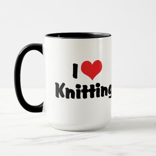 Mug J'aime le tricot coeur (Gauche)
