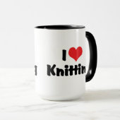 Mug J'aime le tricot coeur (Devant droit)