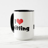 Mug J'aime le tricot coeur (Devant gauche)