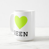 Mug J'aime le vert (Devant gauche)