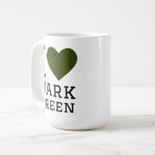 Mug J'aime le vert foncé (Devant gauche)