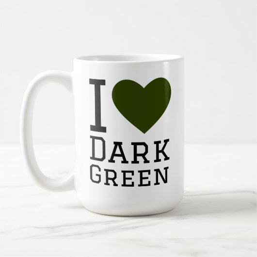 Mug J'aime le vert foncé (Gauche)