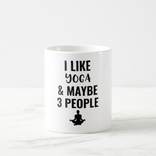 Mug J'Aime Le Yoga Et Peut-Être 3 Personnes
