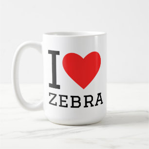 Mug J'aime le zèbre