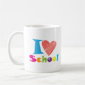 Mug J'Aime L'École. Retour au dessin animé de la fin d (Gauche)