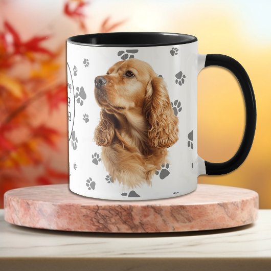 Mug J'aime l'empreinte de patte de mon Cocker Spaniel