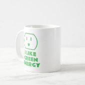 Mug J'aime l'énergie verte, la prise de café à la paro (Devant gauche)