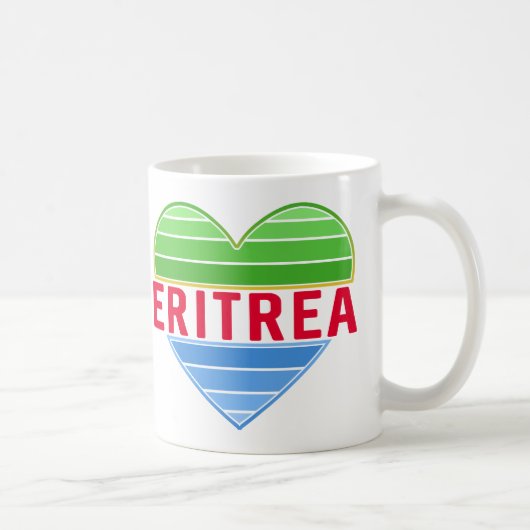 Mug J'aime l'Erythrée, coeur érythréen (Droite)