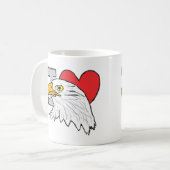Mug J'aime les aigles (Devant gauche)