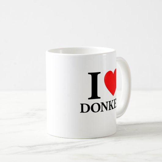 Mug J'aime les ânes (Devant droit)