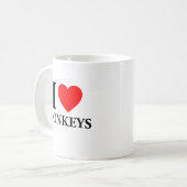 Mug J'aime les ânes (Devant gauche)